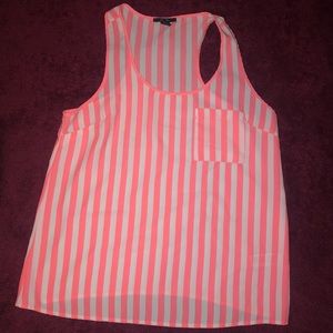 Pink stripe forever 21 tank top